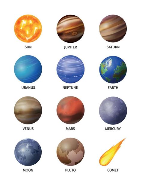 Realistic Space Planet Isolated Icon Set 4730361 Vector Art at Vecteezy