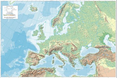 Mapa físico Europa Diagram | Quizlet