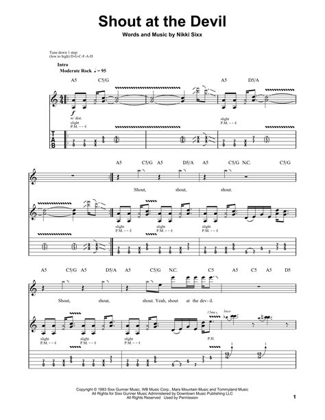 Shout At The Devil by Motley Crue - Guitar Tab Play-Along - Guitar Instructor