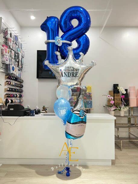 Number 18 With Crow And Bottle Helium Ballon(Design Code:HB_18) - A&E ...