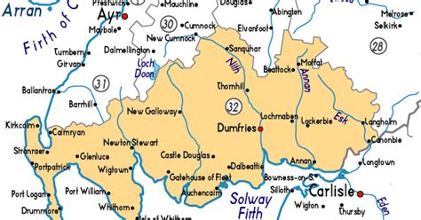 Map of Dumfries and Galloway Province Area | Map of Scotland Country and City