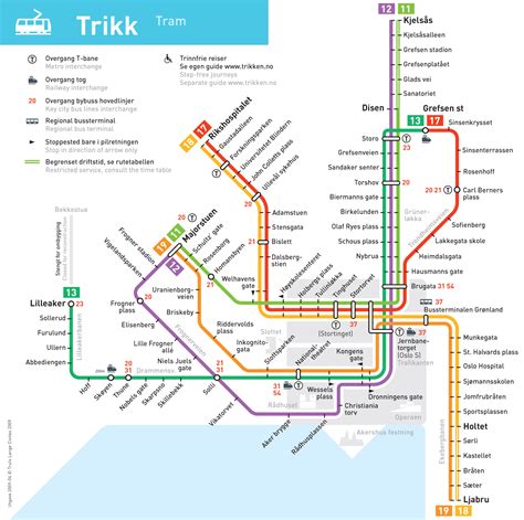 Oslo Tram Map - MapSof.net in 2023 | Map, Oslo, Norway