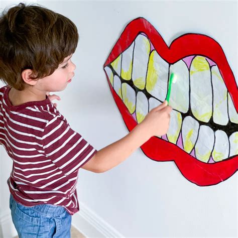 Easy Teeth Brushing Activity For Kids - 7 Days of Play