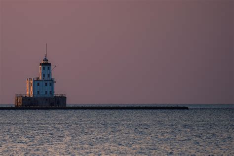 The lonely lighthouse of Milwaukee Bay : r/milwaukee