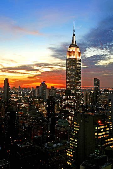 New York City Midtown Skyline Skyline Square Sunset Photo Background ...