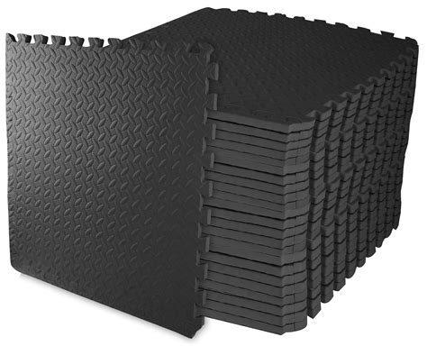 3/4" Thick Flooring Puzzle Exercise Mat with High Quality EVA Foam Interlocking Tiles, 24 Piece ...