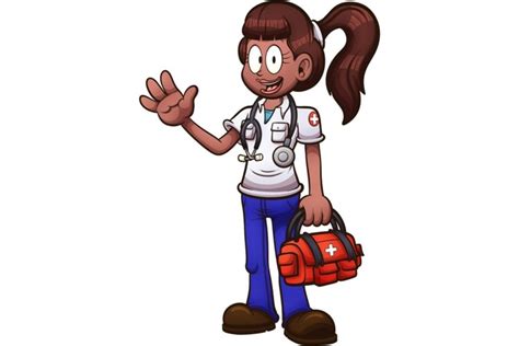 Cartoon Paramedic Girl