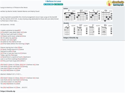 Chord: I Believe in Love - tab, song lyric, sheet, guitar, ukulele ...