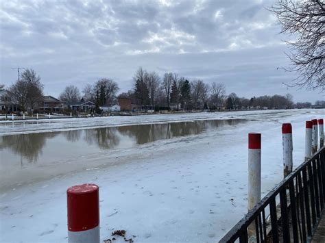 Deteriorating ice and snow leads to flood watch being issued