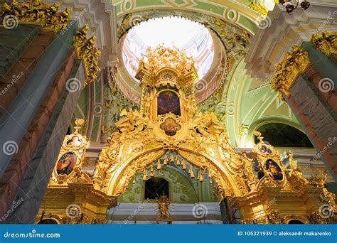 Petersburg, Russia - July 2, 2017: Interior Peter and Paul Cathedral in ...