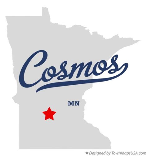 Map of Cosmos, MN, Minnesota