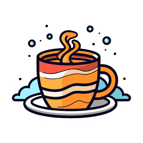 coffee mug vector illustration-01. Transparent background. Generative ...