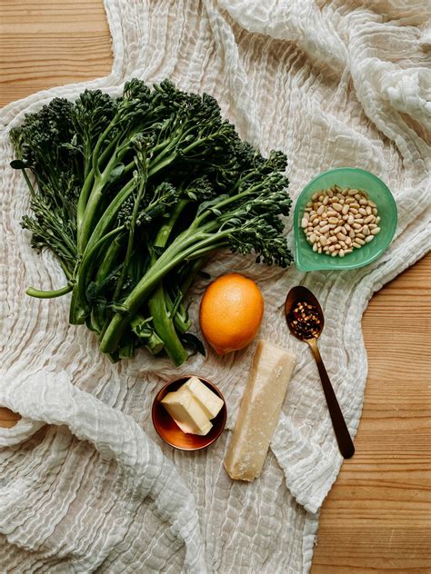 Charred Broccolini with Lemon, Pine Nuts, and Parmesan - Whip & Wander