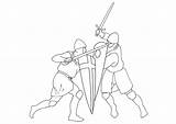 Coloring Page Sword fighting  Free Printables Img 9482 sketch template