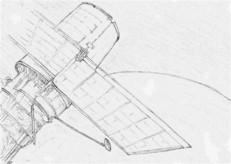 hubble telescope sketch by Lazareus on DeviantArt