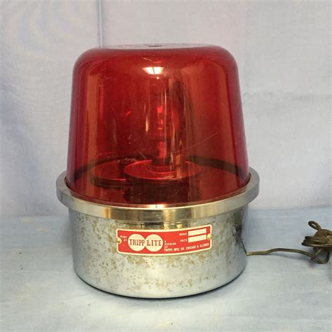 Vintage TRIPP LITE 8 Red Emergency Beacon Light, 12V Red Beacon Light ...