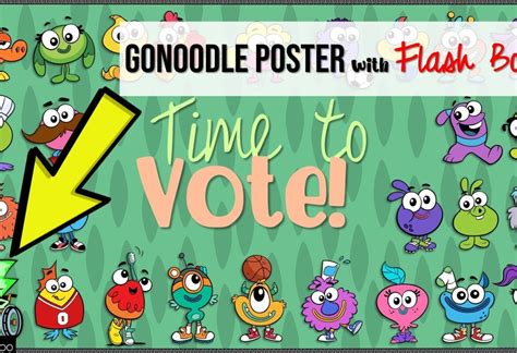 GoNoodle | Time to Vote | Poster Freebie | Updated - Teachaboo