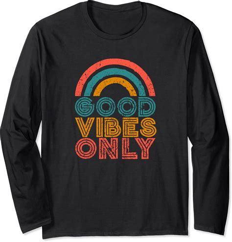 Good Vibes Only Long Sleeve T-Shirt : Amazon.co.uk: Fashion