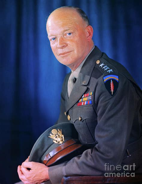 General Dwight Eisenhower In Uniform by Bettmann