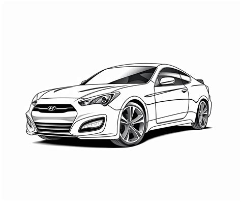 Free Printable Hyundai Genesis Coupe Coloring Page For Kids And Adults