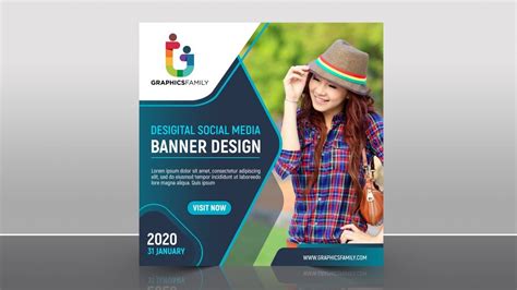 Free Social Media Promotional Banner PSD Template – GraphicsFamily