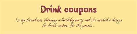 DRINK COUPONS on Behance