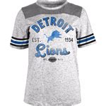 Detroit Lions Women's Peppercorn Throwback Tee - 190845738869