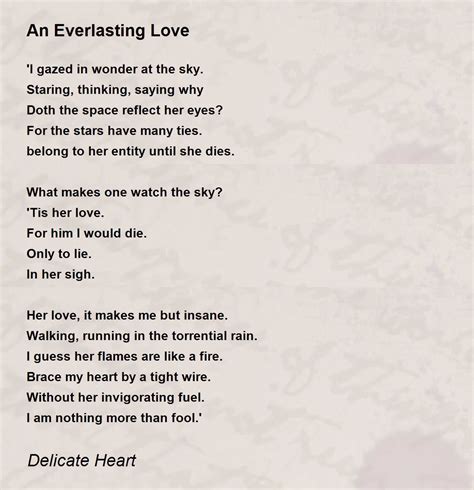 An Everlasting Love Poem by Delicate Heart - Poem Hunter