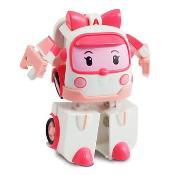 Robocar Poli Mini Transforming Robot - Amber | Thimble Toys