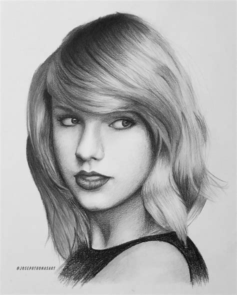 How To Draw Taylor Swift Realistic Easy - Image to u