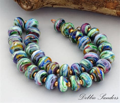 Colorful Lampwork Beads For Statement Necklace Tie Dye Jewelry Beads ...