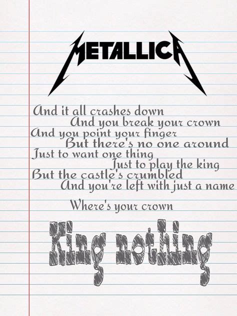 15 best Metallica lyrics images on Pinterest | Lyrics, Metallica lyrics ...