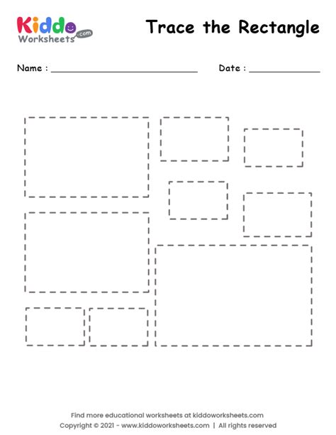 Free Printable Tracing Shape Rectangle Worksheet - kiddoworksheets