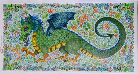 27 Jun 2016 : Coloring - The Dragon #EnchantedForest by #JohannaBasford ...