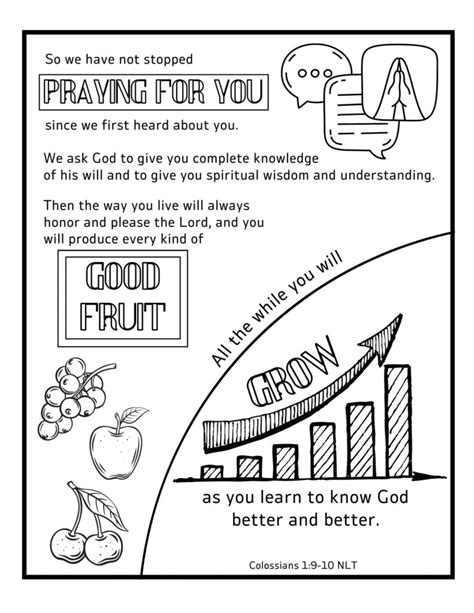 Scripture Coloring Pages: Colossians - Must Love Lists