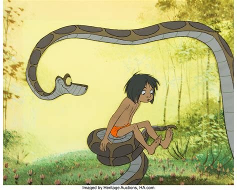 The Jungle Book Mowgli and Kaa Production Cel (Walt Disney, | Lot #62267 | Heritage Auctions