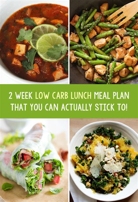 2 Week Low Carb Weight Loss Lunch Meal Plan That You Can Actually Stick To!