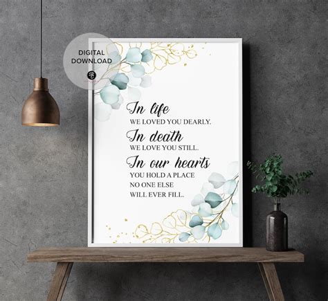 Grief Poem Printable, Christian Funeral Poem, Grief Quotes Wall Art ...