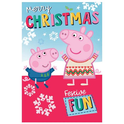 Merry Christmas Peppa Pig Christmas Card (259681) - Character Brands