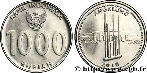 INDONÉSIE 1000 Rupiah emblème / angklung indonésien 2010 fwo_259566 Monde