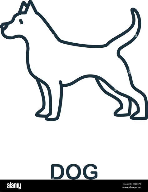 Dog icon from home animals collection. Simple line element Dog symbol for templates, web design ...