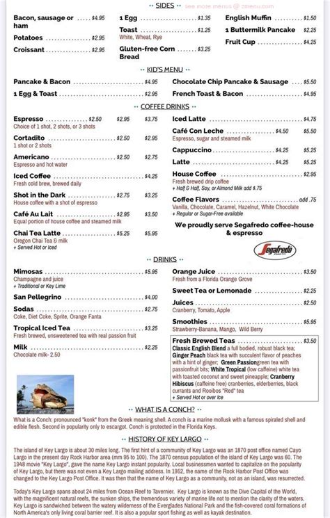 key largo conch house lunch menu - Elana Joy