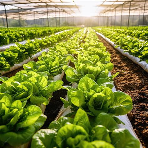 Premium AI Image | Farming greenhouse vegetable cultivation