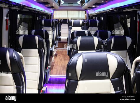 inside of new modern bus Stock Photo - Alamy