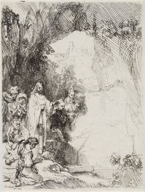 Rembrandt etching: The Raising of Lazarus. Small Plate - Christopher ...