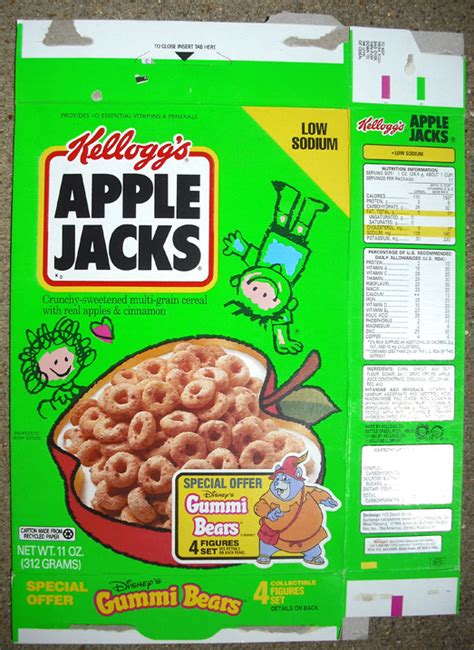 1991 Kellogg's Apple Jacks Cereal Box Front - a photo on Flickriver