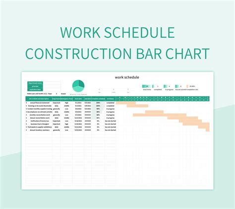 Construction Bar Chart Template