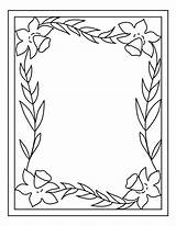 Flower Borders Clip Art Coloring Pages sketch template