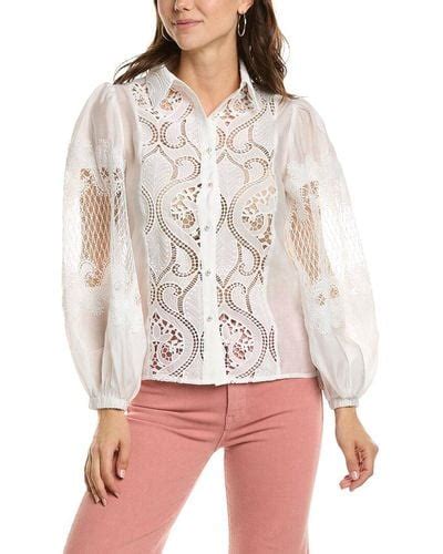 Sheer White Blouse for Women - Up to 82% off | Lyst