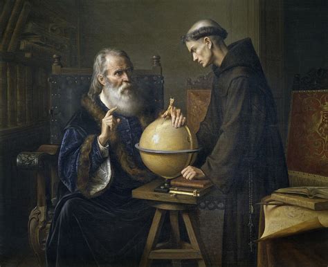 Galileo Galilei Demonstrating His New Astronomical Theories At The University Of Padua Painting ...